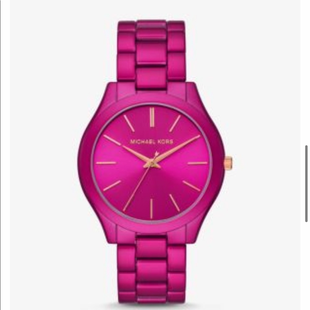 Michael Kors Slim Runway Pink Coated Watch